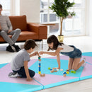 4-Panel PU Leather Folding Exercise Gym Mat with Hook and Loop Fasteners by LJGDeals