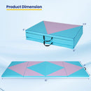 4-Panel PU Leather Folding Exercise Gym Mat with Hook and Loop Fasteners by LJGDeals