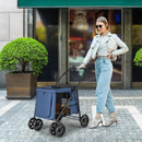 Folding Pet Stroller for Small and Medium Pets with Breathable Mesh andx One-Button Foldable by LJGDeals