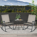 Folding Rocking Chair with Breathable Seat Fabric Set of 2 by LJGDeals