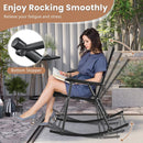 Folding Rocking Chair with Breathable Seat Fabric Set of 2 by LJGDeals
