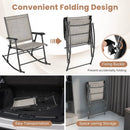 Folding Rocking Chair with Breathable Seat Fabric Set of 2 by LJGDeals