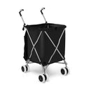 Folding Shopping Utility Cart with Water-Resistant Removable Canvas Bag by LJGDeals
