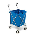 Folding Shopping Utility Cart with Water-Resistant Removable Canvas Bag by LJGDeals