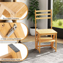 Multifunctional 3-in-1 Ladder Chair Display Plant Stand for Library Kitchen Office by LJGDeals