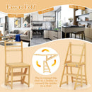 Multifunctional 3-in-1 Ladder Chair Display Plant Stand for Library Kitchen Office by DirectDeals