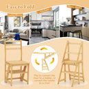 Multifunctional 3-in-1 Ladder Chair Display Plant Stand for Library Kitchen Office by LJGDeals
