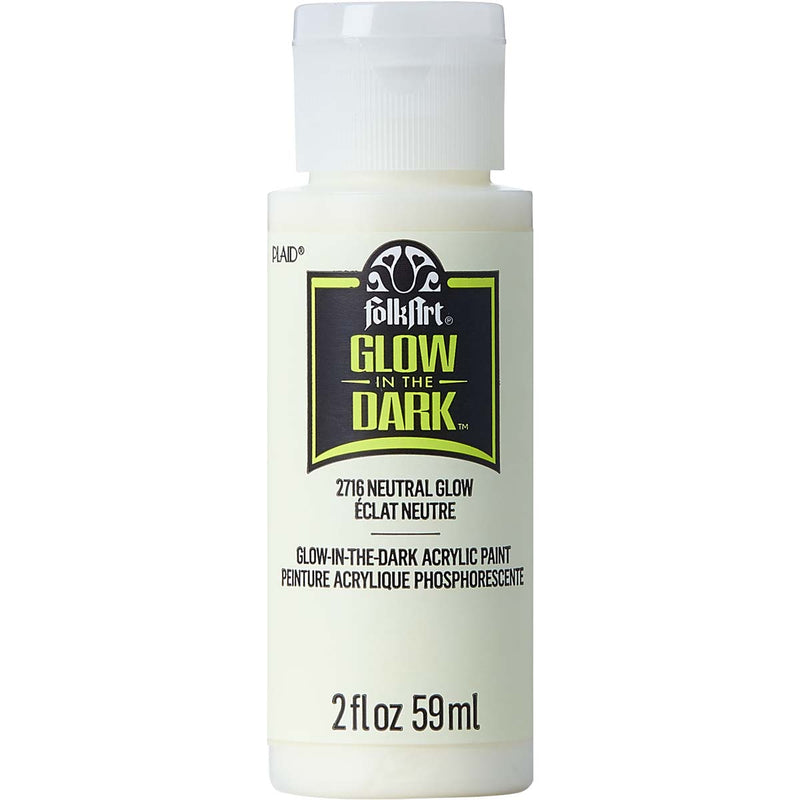 FolkArt Glow In Dark Acrylic Paint - Neutral