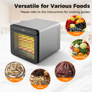 7 Stainless Steel Trays Dryer with 1-24H Timer and 30-75‚ÑÉ Temperature-Silver by LJGDeals