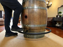 Whiskey & Wine Barrel Foot Rail — Solid Oak Staves, Fits 53–59 Gal Barrels