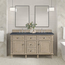 James Martin Lorelai 60" Double Bathroom Vanity, Whitewashed Oak