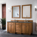 James Martin Bristol 72" Double Bathroom Vanity, Saddle Brown