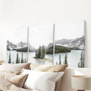 Canada Mountain Lake Poster. 3 Piece Nature Wall Art by Wall Art Set