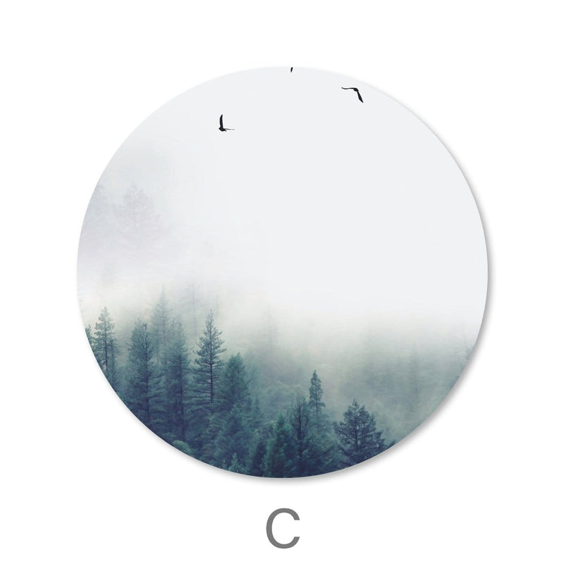 Forest Landscape Canvas - Circle