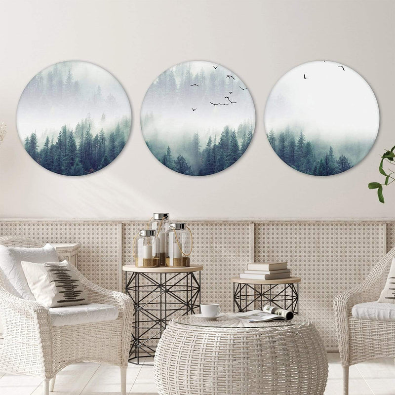 Forest Landscape Canvas - Circle