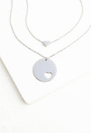 Forever In My Heart Necklace Set in Silver