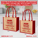 Reusable Burlap Tote Bags – Available in Two Sizes: Small & Medium