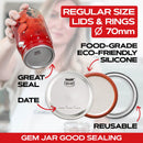12 Regular Mouth Canning Lids + 12 Rings