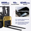 Greatbear 10ft Forklift Extensions 6” Wide Forks, 6600lbs Capacity (Pair)