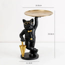 GobekUsa Bulldog Resin Statue Tray: Home Decor Sculpture Figurine Study Room Ornament