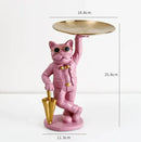 GobekUsa Bulldog Resin Statue Tray: Home Decor Sculpture Figurine Study Room Ornament