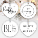 Minimalist Self Love and Positivity Mantras Ornament Bundle