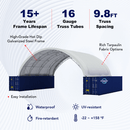 Reinforced 50'x40'x17' Double Truss Container Shelter