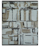 Fossil Custom Made Modern Contemporary Brown Hand knotted Wool Rug