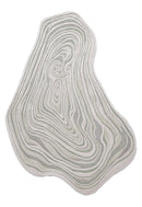 Fossil Modern Style Ivory Hand Tufted 5x7 Wool Rug