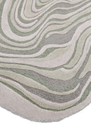 Fossil Modern Style Ivory Hand Tufted 5x7 Wool Rug