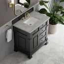 James Martin Brookfield 36" Single Bathroom Vanity, Black Onyx