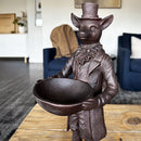 Standing Fox Bronze Bowl | Dapper Critters Collection by Decor Steals