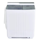 Twin Tub Portable Washing Machine with Timer Control and Drain Pump for Apartment-Gray by LJGDeals