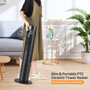 1500W Ceramic Tower Space Heater with Remote Control and Realistic 3D Flame by LJGDeals