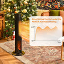 1500W Ceramic Tower Space Heater with Remote Control and Realistic 3D Flame by LJGDeals