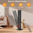 1500W Ceramic Tower Space Heater with Remote Control and Realistic 3D Flame by LJGDeals