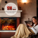 18 Inch 1500W Electric Fireplace Freestanding and Recessed Heater by LJGDeals