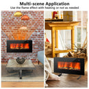 36 Inch Electric Wall Mounted Freestanding Fireplace with Remote Control-Black by LJGDeals