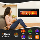 42 Inch Electric Wall Mounted Freestanding Fireplace with Remote Control-Black by LJGDeals