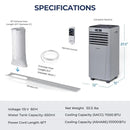 10000 BTU 4-in-1 Portable Air Conditioner with Dehumidifier and Fan Mode by LJGDeals