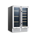 24 Inch Dual Zone Wine and Beverage Cooler-Silver by LJGDeals