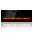 50/60 Inch Wall Mounted Recessed Electric Fireplace with Decorative Crystal and Log by LJGDeals