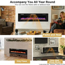 68" Ultra-Thin Recessed Electric Fireplace by LJGDeals