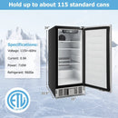 Compact Refrigerator with Adjustable Thermostat and Stainless Steel Door-Silver by LJGDeals