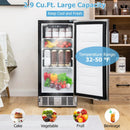 Compact Refrigerator with Adjustable Thermostat and Stainless Steel Door-Silver by LJGDeals