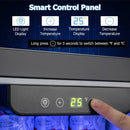 Compact Refrigerator with Adjustable Thermostat and Stainless Steel Door-Silver by LJGDeals