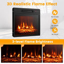 18 Inch 1400W Electric TV Stand Fireplace with Shelf by LJGDeals