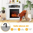 18 Inch 1400W Electric TV Stand Fireplace with Shelf by LJGDeals