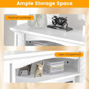 18 Inch 1400W Electric TV Stand Fireplace with Shelf by LJGDeals