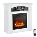18 Inch 1400W Electric TV Stand Fireplace with Shelf by LJGDeals